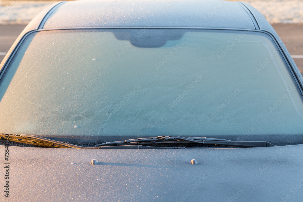 Obraz premium Frosty car