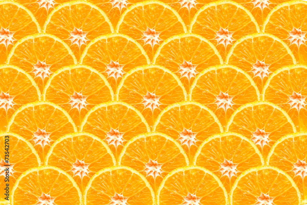 Half of orange isolated on white background