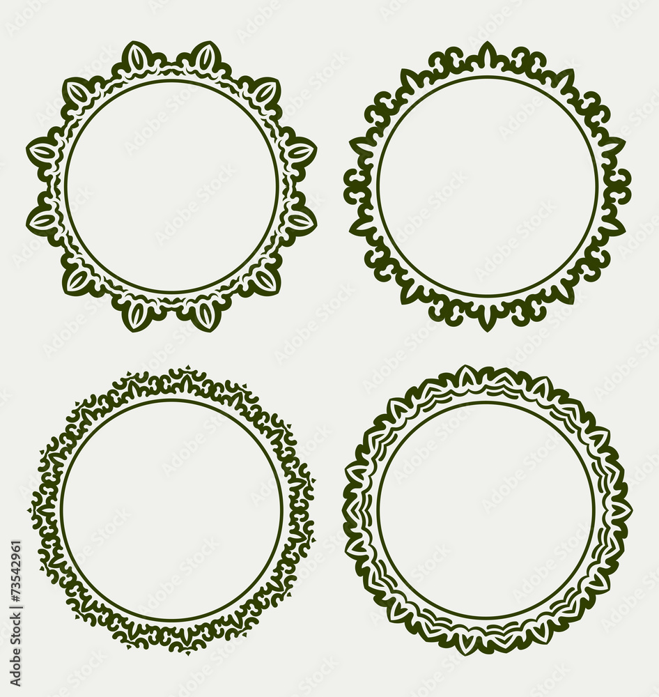 Set of round frames Set of round frames