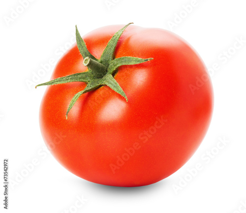 tasty tomato isolated on the white background