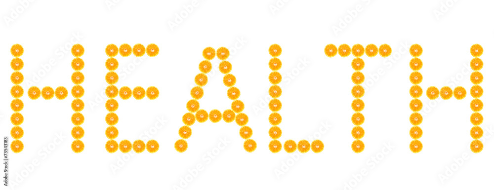 Half of orange isolated on white background Half of orange isolated on white background