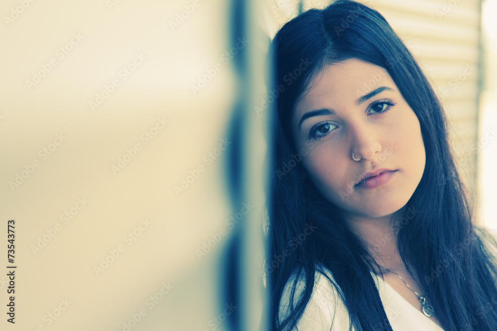 Closeup portrait of beautiful young girl Closeup portrait of beautiful young girl