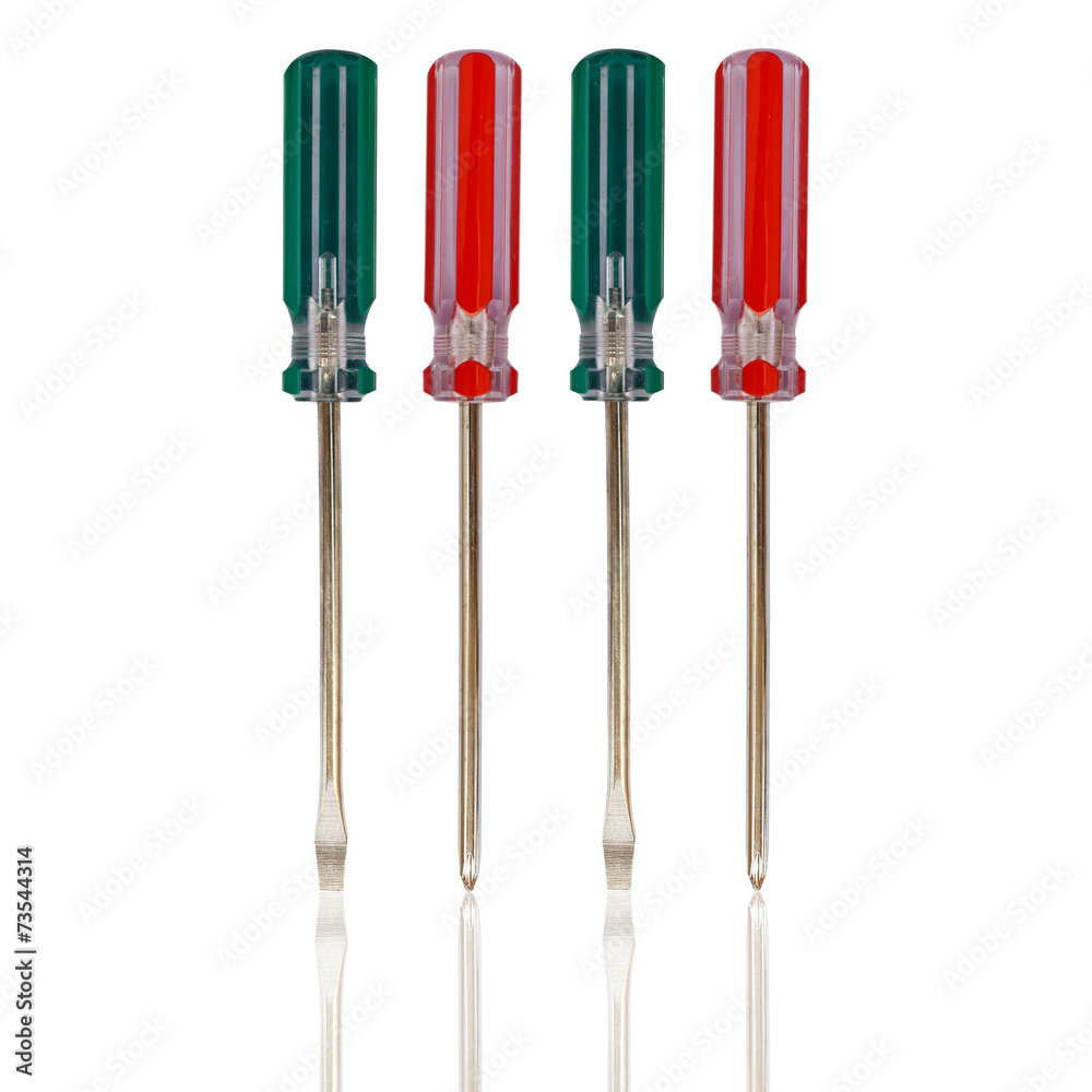 Screwdriver on isolated white background Screwdriver on isolated white background