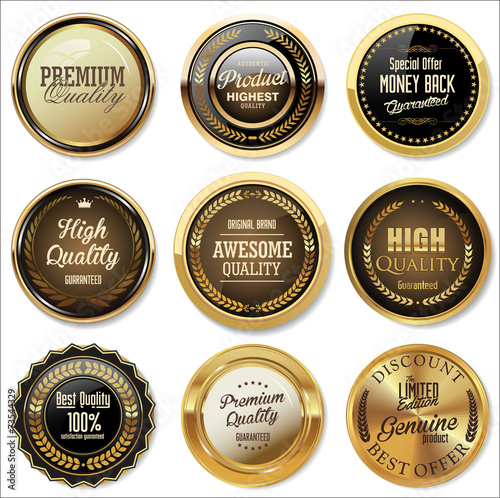 Carta da parati oro - Carta da parati Vintage sale labels collection design elements, Premium quality