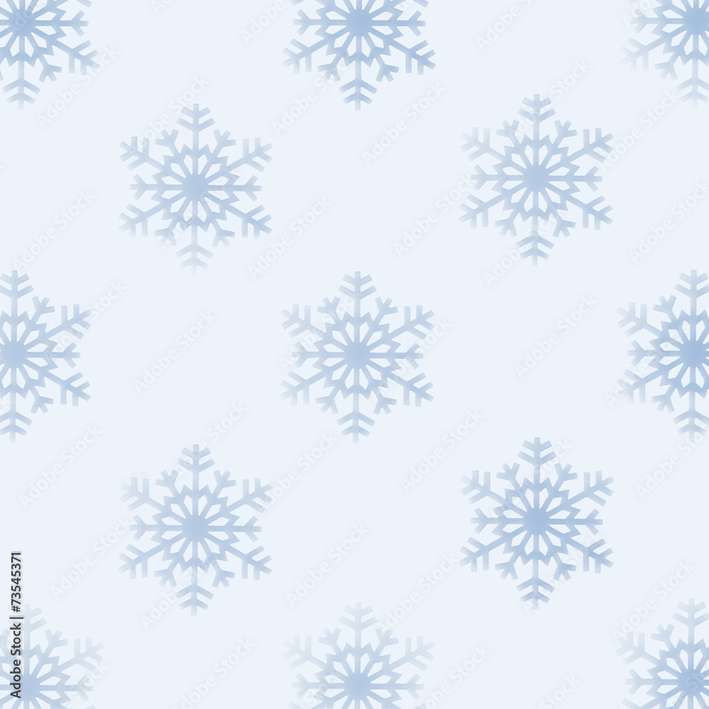 Background of snowflakes in blue