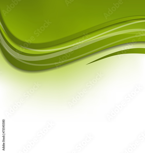 Green wawy background, design template