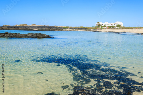Fototapeta Naklejka Na Ścianę i Meble -  Beach lagoon in El Cotillo town, Fuerteventura, Canary Islands