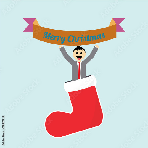 Christmas Illustration over color background
