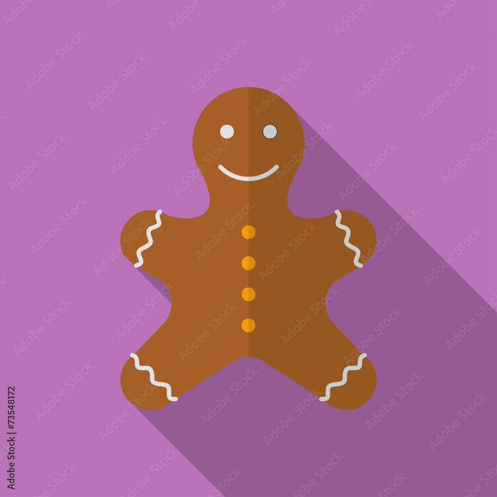Icon of Christmas Gingerbread. Flat style Icon of Christmas Gingerbread. Flat style