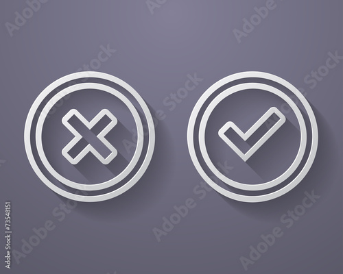 Set of check mark icons