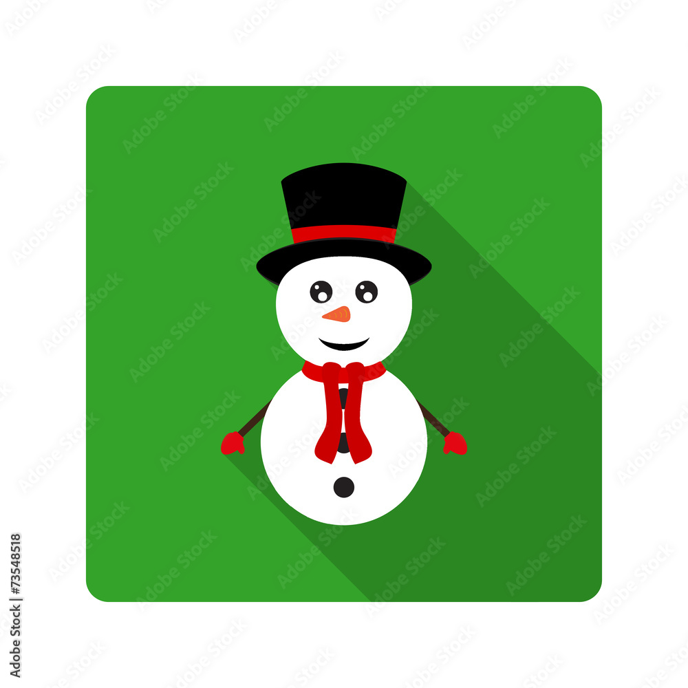 Icon Snowman for flat design