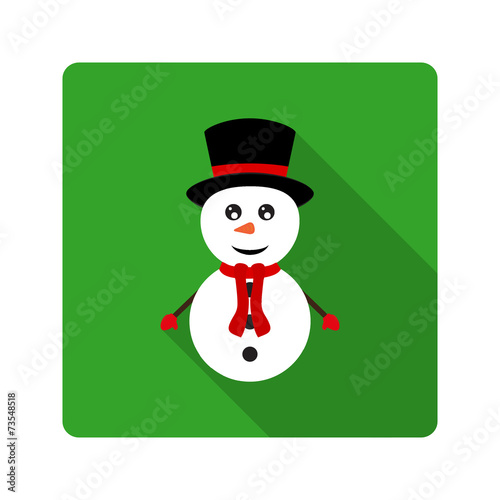 Icon Snowman for flat design