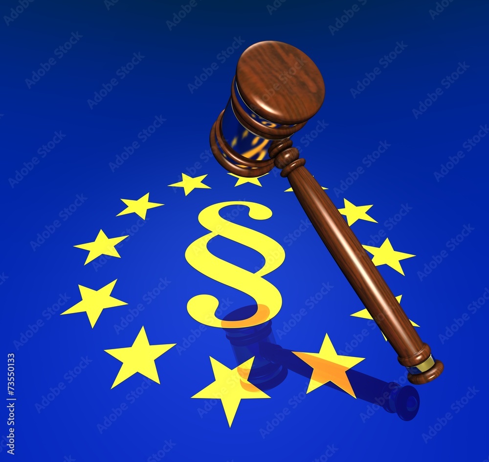 EU-Rights, Hammer and Paragrph sign