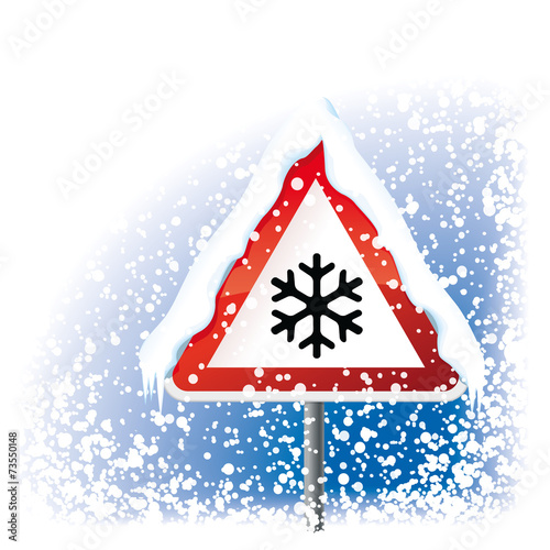 Ecke Schild Schneeflocke