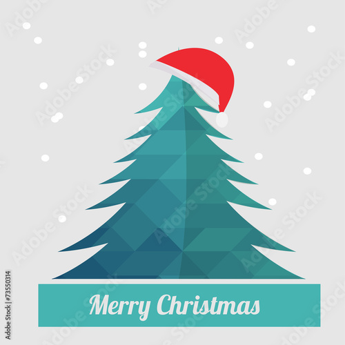 Christmas Illustration over color background