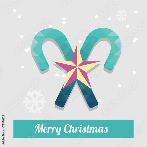 Christmas Illustration over color background