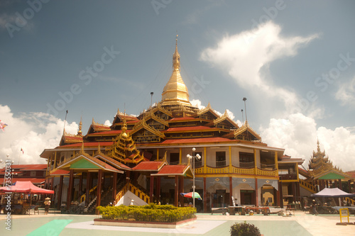 Hpaung Daw U Pagoda is the famous Temple in Inle lake.