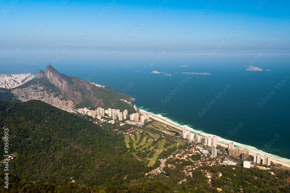 Rio de Janeiro Landscape with Mountains and Urban Areas