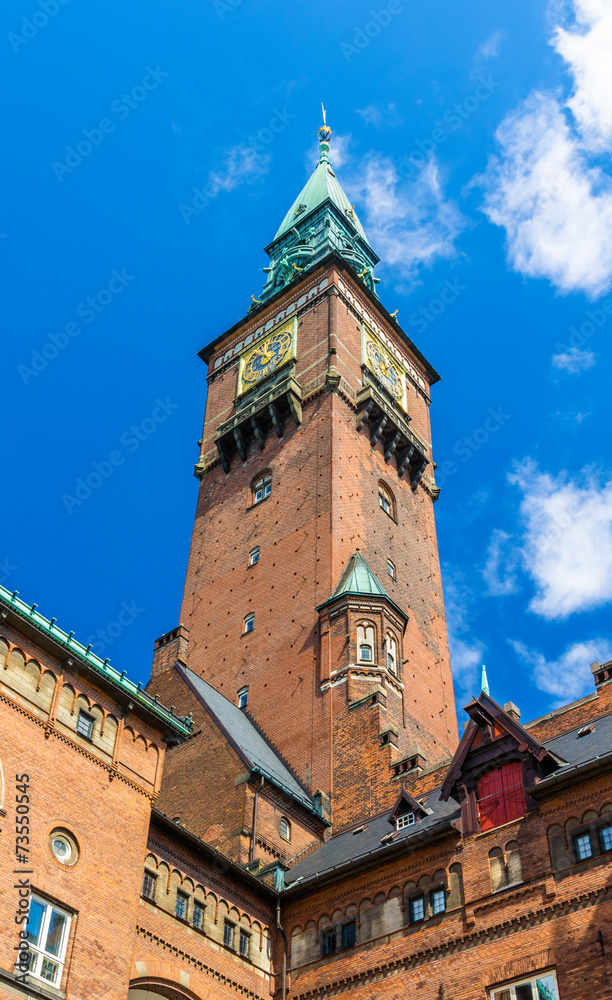 Tower of Copenhagen City Hall - Denmark