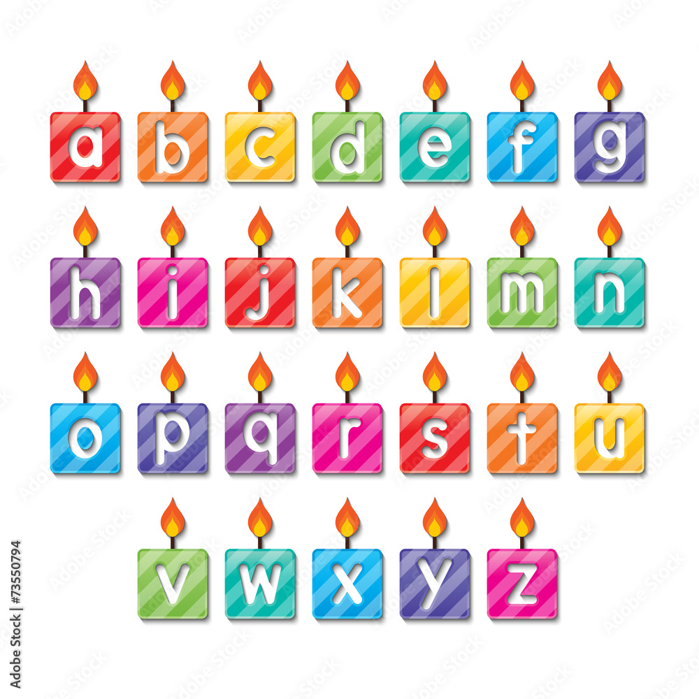 alphabet candles alphabet candles
