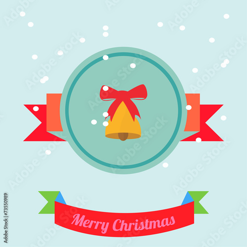 Christmas Illustration over color background