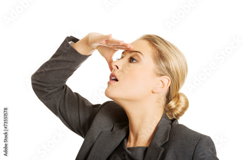 Businesswoman see something interesting