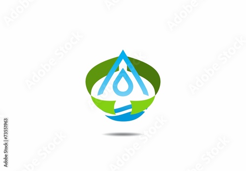 Save Pure Water Drop Logo