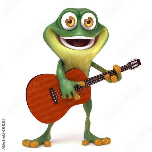 Frog with guitar
