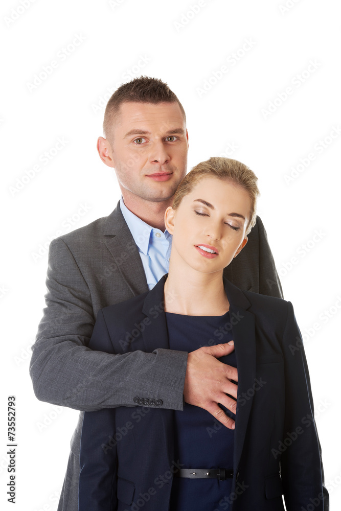 Businesspeople embracing each other Businesspeople embracing each other