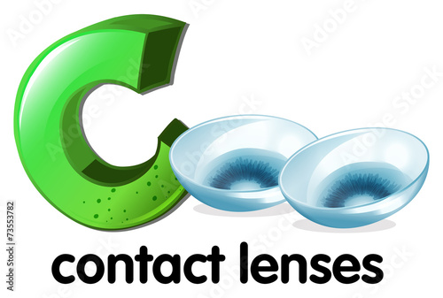 A letter C for contact lenses photo