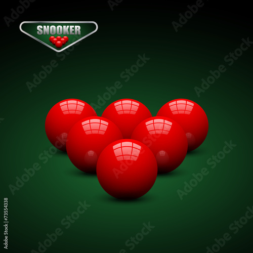Snooker ball on snooker table.vector