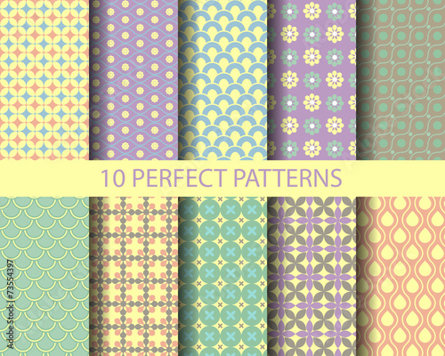 10 cute vintage geometric patterns