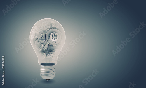 Light bulb with gears