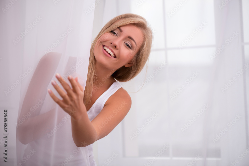 Beautiful blond girl expresses different emotions Beautiful blond girl expresses different emotions