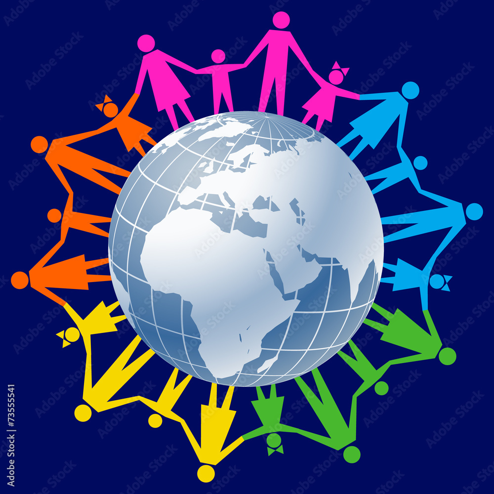 Community of people joined around the globe 3