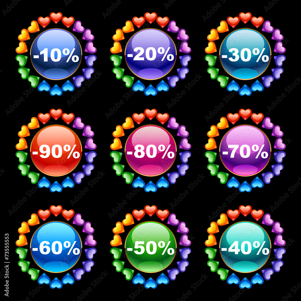 Colorful discount labels 7 Colorful discount labels 7