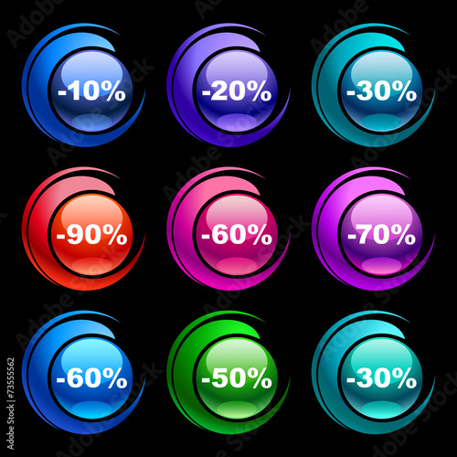 Colorful discount labels 6