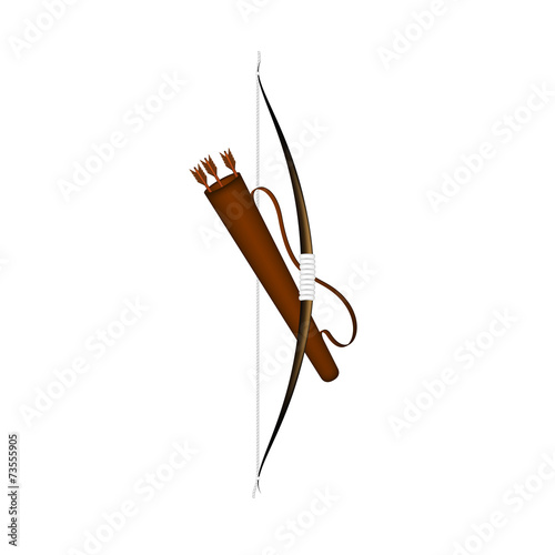 Bow and quiver with arrows