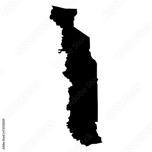 vector map of map of Togo