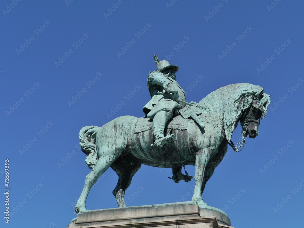 Obraz premium A bronze statue of King Karl X Gustav in Malmo in Sweden