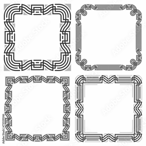 Decorative frame and ornaments