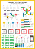 Big pack of data visualization vector infographics