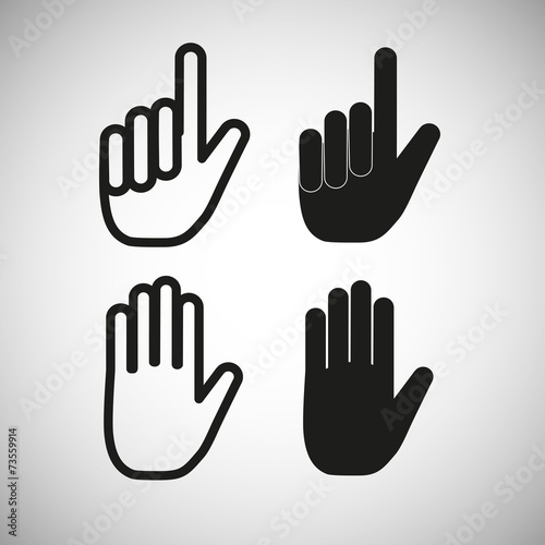 Hand icons, vector