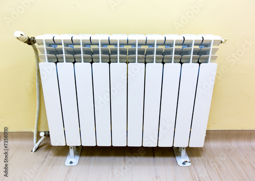 Radiator wall parquet photo