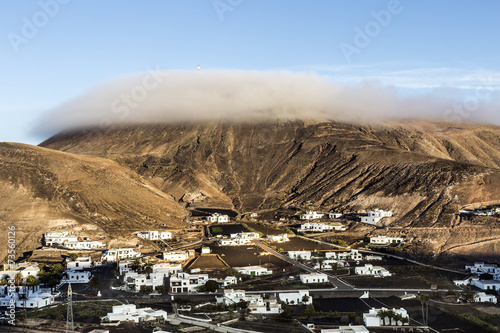 sunrise in the mountains in Femes, Lanzarote