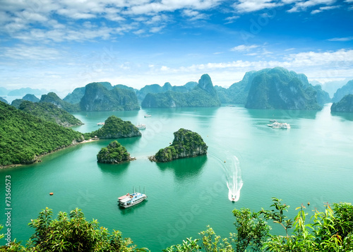 Halong Bay in Vietnam. Unesco World Heritage Site.