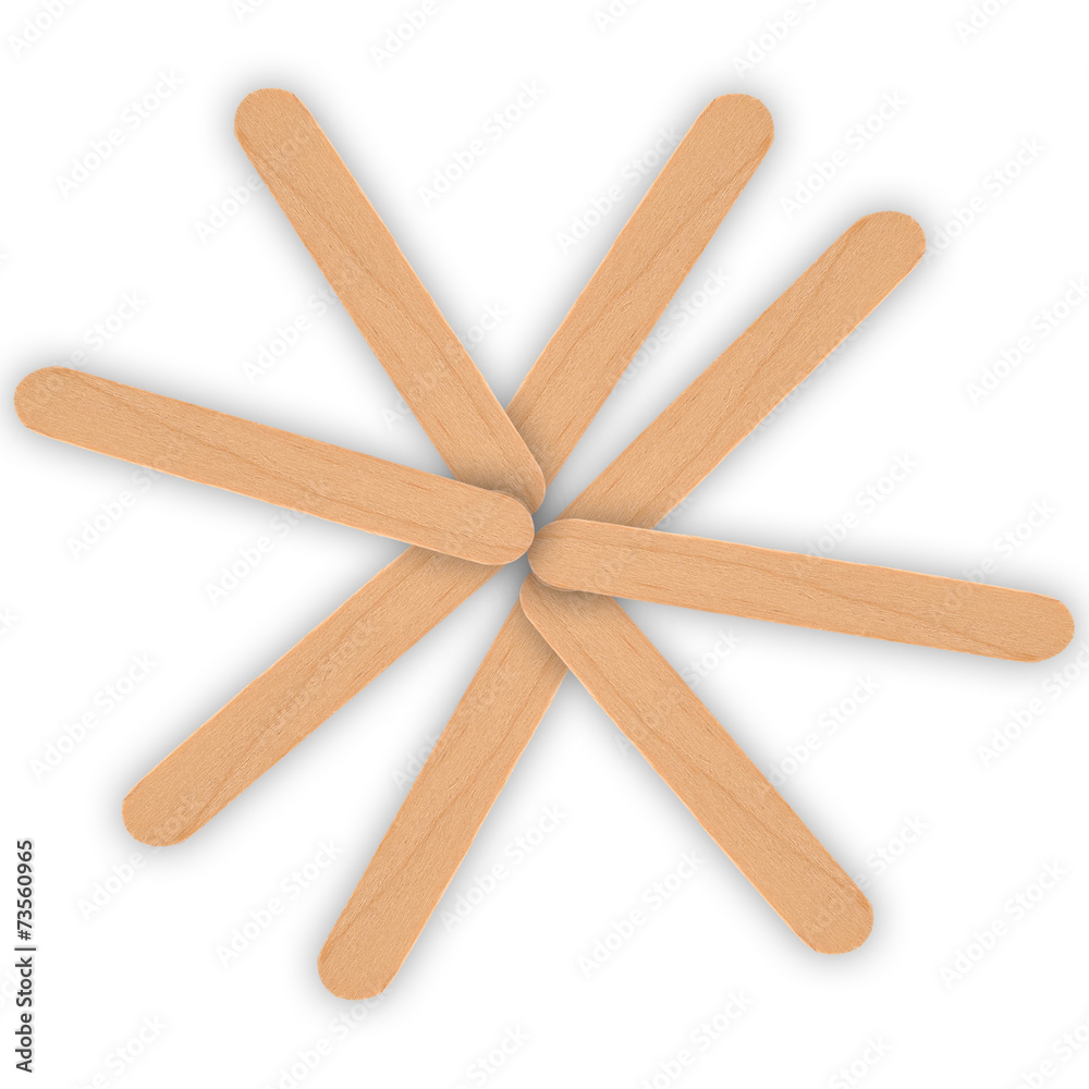 wood ice-cream stick isolated on white background wood ice-cream stick isolated on white background