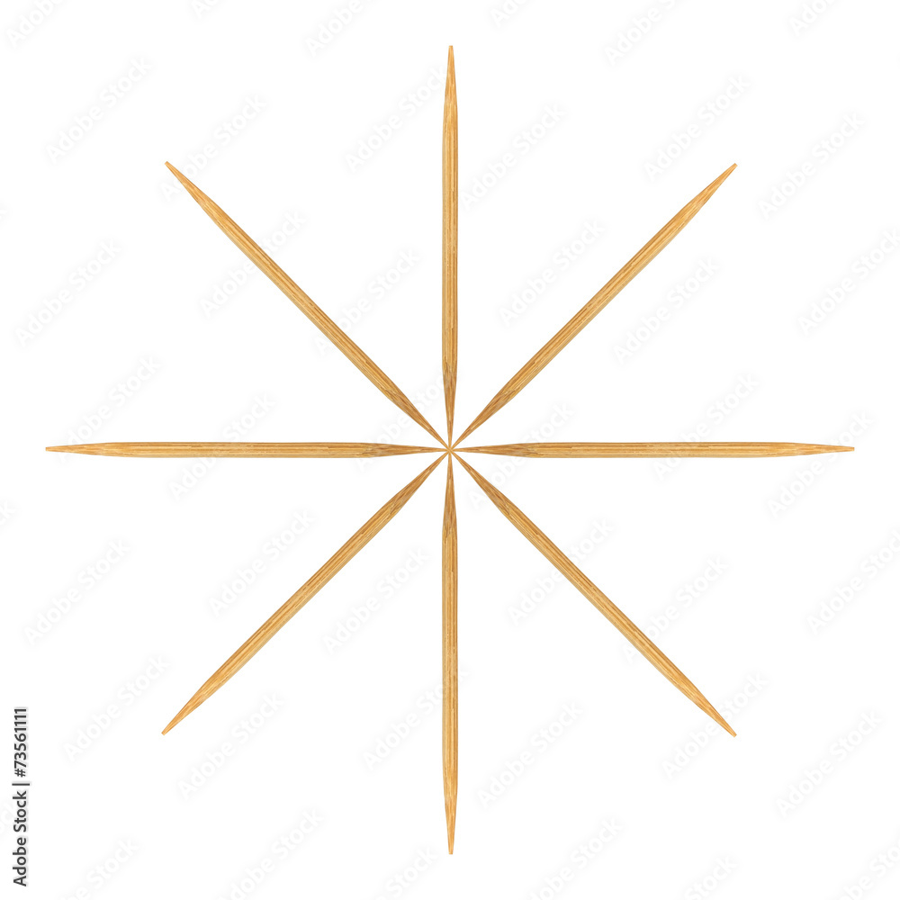 Abstract of Bamboo toothpicks isolated on white background Abstract of Bamboo toothpicks isolated on white background