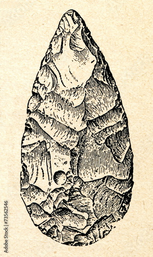 Acheulean hand axe or biface photo