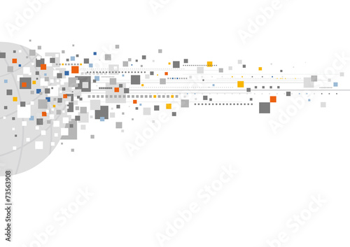 World digital design on white background
